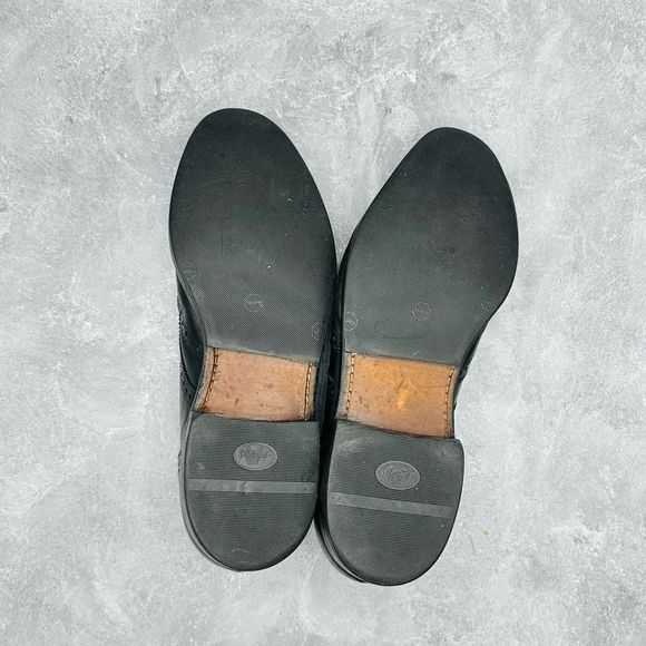 Allen Edmonds Ashland Men Sz 8.5 D Shoe Black Leather Wingtip Derby Brogue Lace - Picture 7 of 13